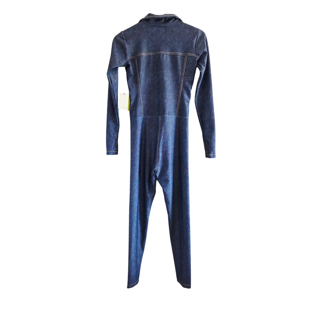 WATSKIN Rae Catsuit in Blue Denim Swimsuit Performance UPF 50+ Size Small - Picture 3 of 12